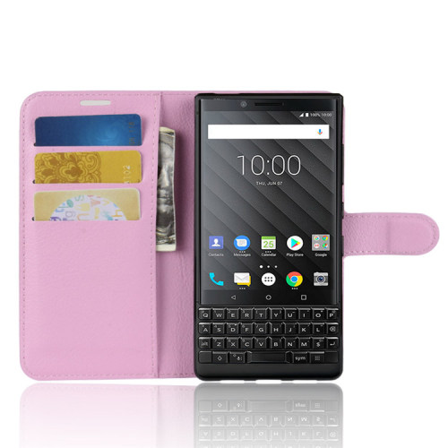 Bulk tpu pu card holder flip leather stand cover mobile case for blackberry key 2, back cover for black berry key 2 case