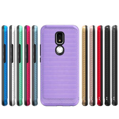 Factory Price TPU PC Hybrid Back Cover Mobile Phone Case for Cricket Icon 3 Shockproof Case