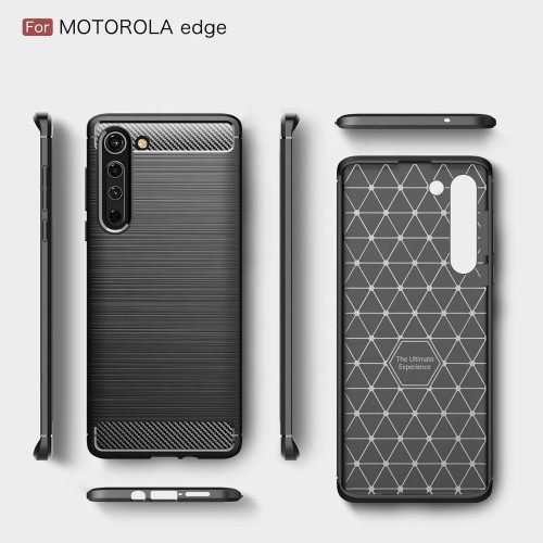 Business Eco-Friendly Soft TPU Carbon Fiber Drop Resistance Mobile Phone Case for Motorola Edge