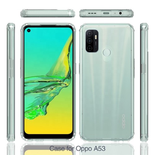 Acrylic Phone Case Shock Proof Transparent Case for OPPO A16 A31 Bulk Clear Phone Case for OPPO A53 A54 4G