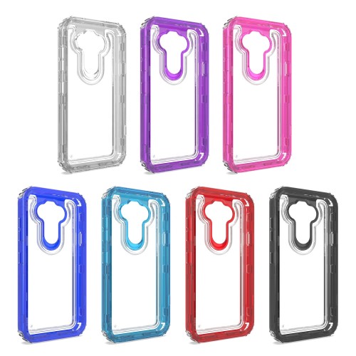 Clear Back Cover for LG K31, High Protective 2 in 1 Transparent Phone Case for LG K31