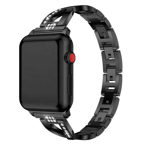 Luxury zinc alloy wrist watch band for Apple watch 7 band 41 42 44 45mm diamond watch strap for iwatch
