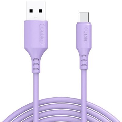 Liquid silica gel multi-color mobile phone data cable  Charger 1M TPE USB Data charging Cable for Iphone cable