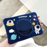 Cute Silicone Carton Starry Sky Astronaut Tablet Case for iPad Air Mini 2 3 4 10.9 7th 8th 10.2 9.7 2017 2018 Cover with Holder
