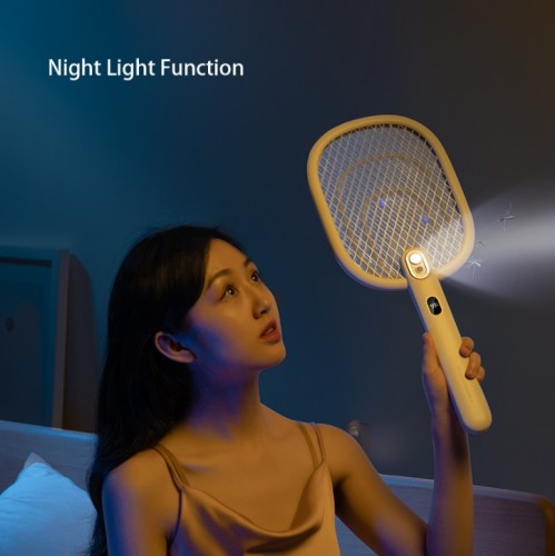 Rechargeable Mosquito Swatter Electric Killing Mosquito Racket with LED Trap Lamp Electric swatter OEM Factory