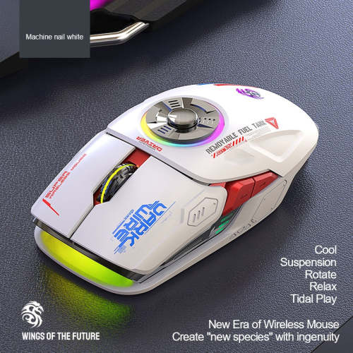 Fingertip gyroscope mouse 2.4G bluetooth rechargeable wireless mouse 4 DPI regulation with RGB light
