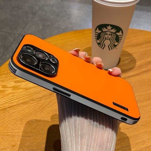 High-end Plain Leather Is Suitable For Iphone14promax Mobile Phone Case Apple 13 Mobile Phone Case High-end Sense 12 Women's 14 New 13pro High-grade Leather 14plus Four-corner Shock Absorption 12pm Anti-fall Hard