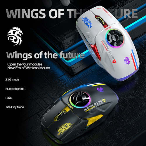 Fingertip gyroscope mouse 2.4G bluetooth rechargeable wireless mouse 4 DPI regulation with RGB light