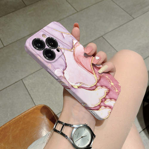 Marble Pattern iPhone 14 Magnetic Suction iPhone Case Apple 13 Color Gilt Blooming Texture All-inclusive Drop-proof Hard Case