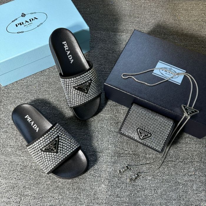 PRADA bag + slides set for Women