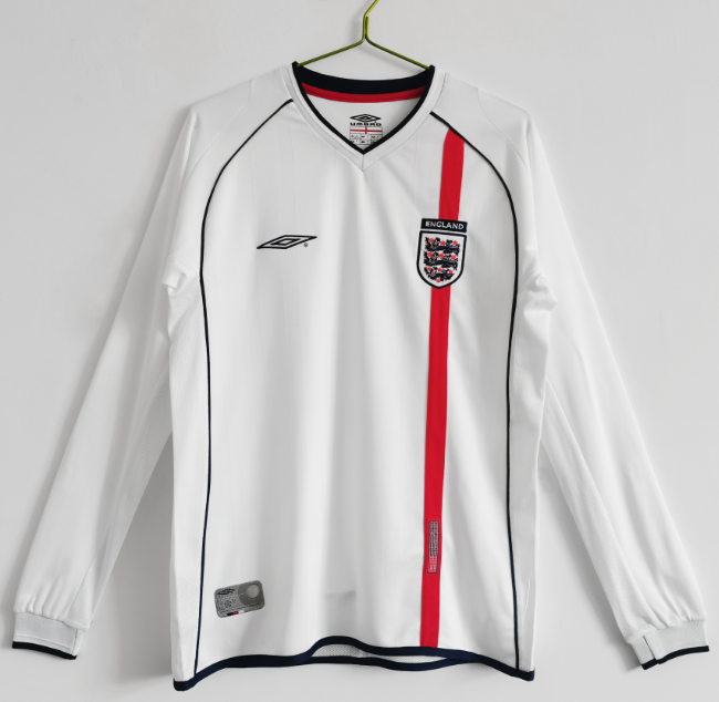 England 2002 home shirt  BECKHAM (long sleeve)