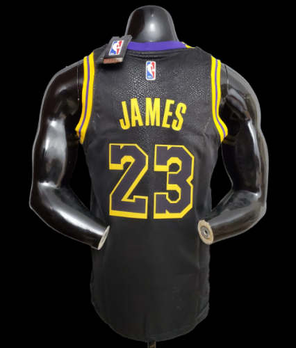 Lakers NBA jersey shirt Black James  23