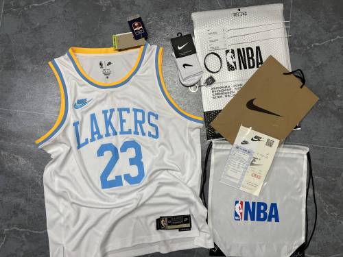 Lakers NBA Shirt Retro White James 23