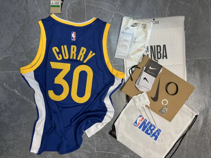Golden State Warriors NBA Shirt V-Neck Blue Curry 30