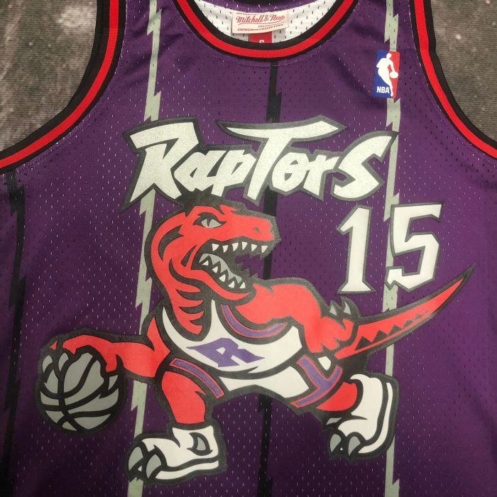 Toronto Raptors NBA Shirt 1999 Season Purple CARTER 15 McGRADY 1