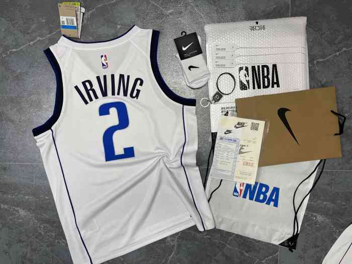 Dallas Mavericks NBA Shirt 2023 season White IRVING 2