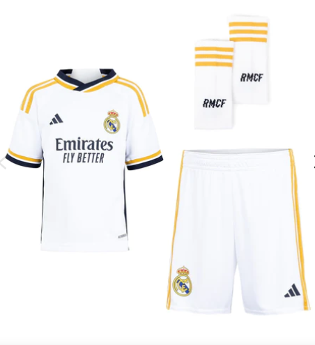 Real Madrid 2023/2024 home full set kit (Adult and Kids)