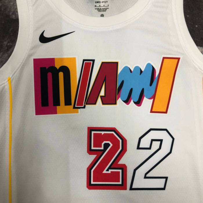 Miami Heat NBA Shirt 2023 season City Version White BUTLER 22