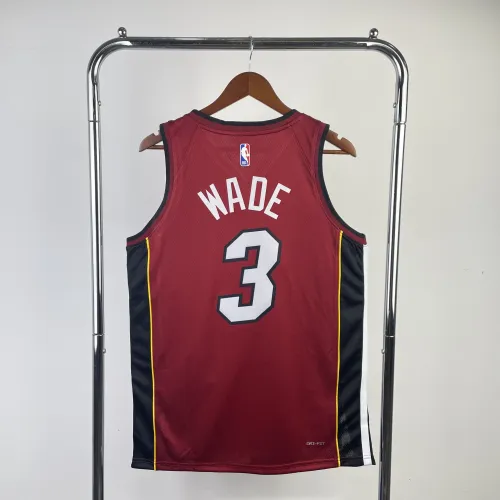 Miami Heat NBA Shirt 2023 season red WADE 3