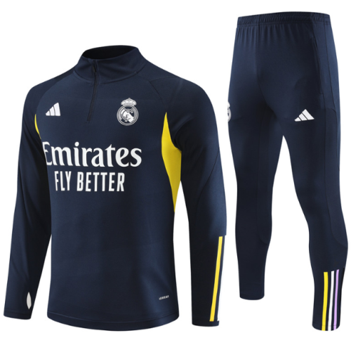 Real Madrid 2023/2024 1/4 zipper tracksuit Royal Blue