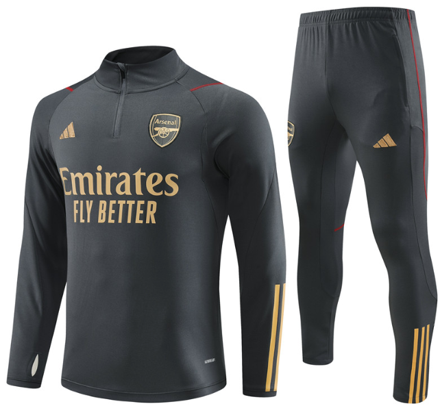 Arsenal 2023/2024 1/4 zipper tracksuit grey