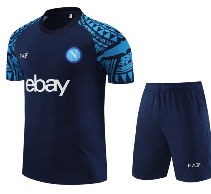 Napoli 2023/2024 short sleeve and shorts tracksuit royal blue