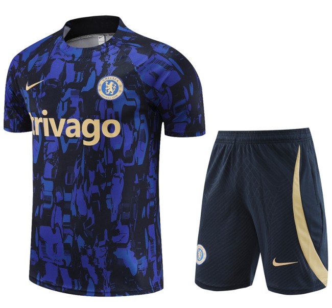 Chelsea 2023/2024 short sleeve and shorts tracksuit blue