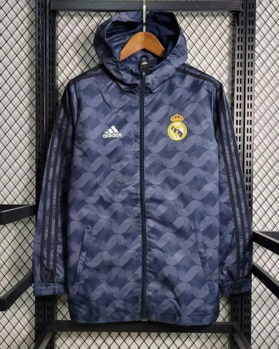 Real Madrid 2023/2024 windbreaker coat dark blue