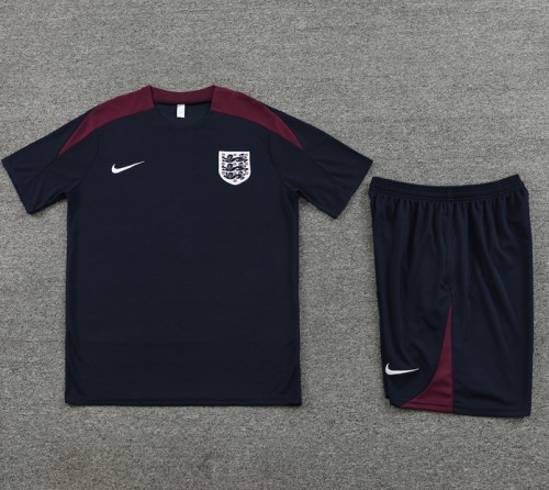 England 2023/2024 short sleeve and shorts tracksuit royal blue