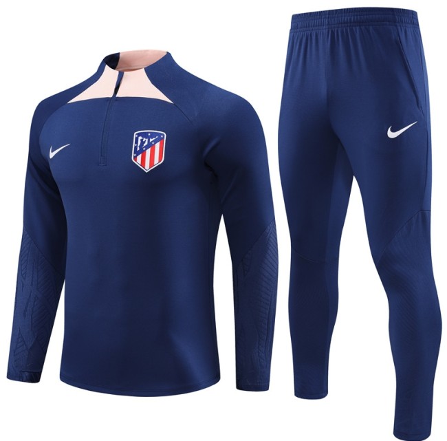 Atlético de Madrid 2023/2024 1/4 zipper tracksuit royal blue