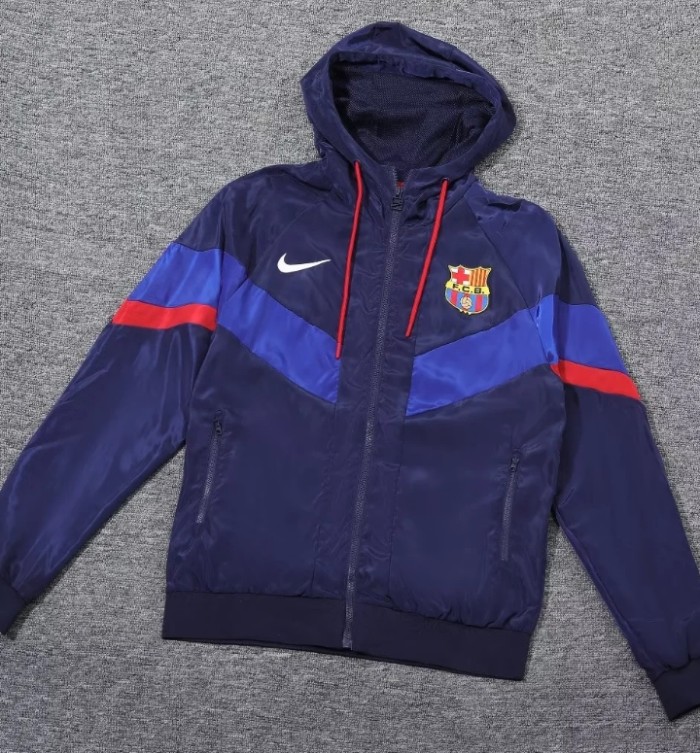 Barcelona 2023/2024 windbreaker coat dark blue