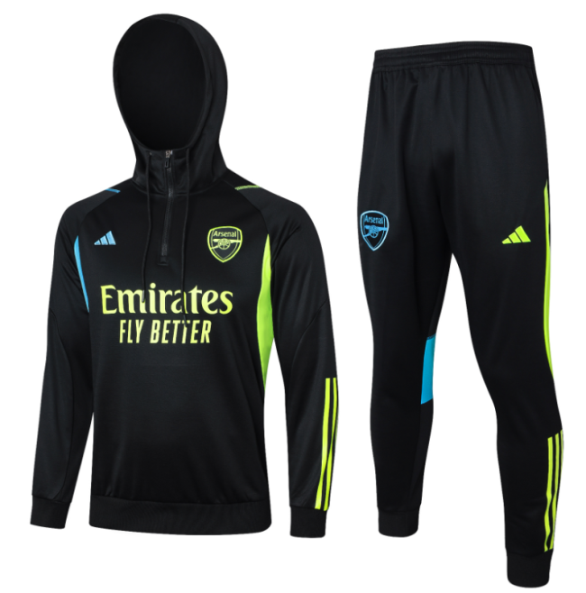 Arsenal 2023/2024 hooded tracksuit black