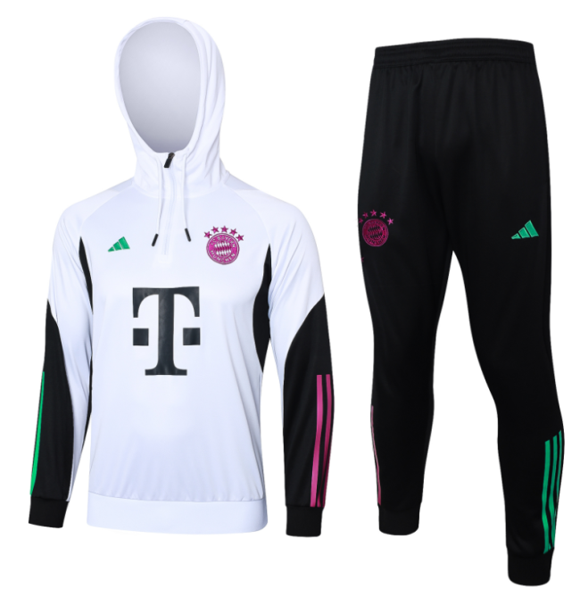 Bayern 2023/2024 hooded tracksuit white