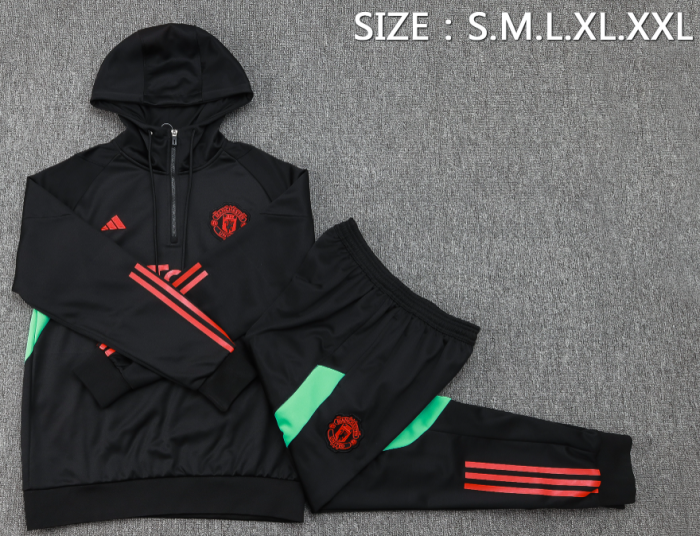 Manchester United 2023/2024 hooded tracksuit black