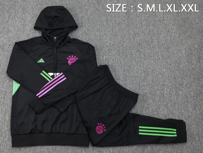 Bayern 2023/2024 hooded tracksuit Black