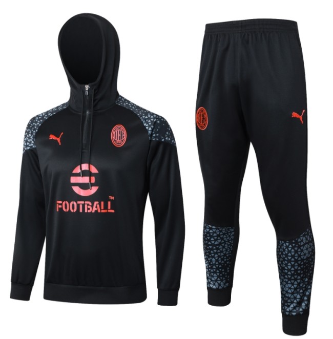 AC Milan 2023/2024 hooded tracksuit black