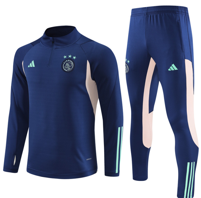 Ajax 2023/2024 1/4 zipper tracksuit royal blue