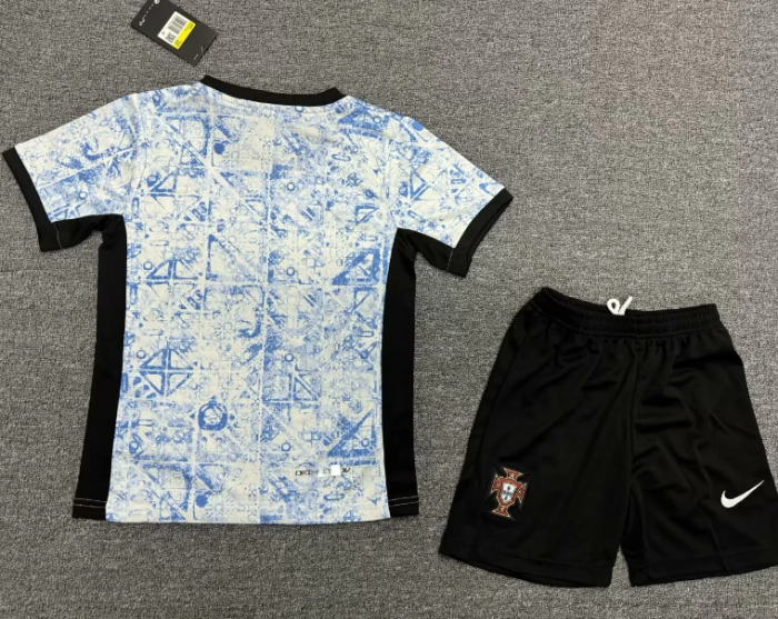 Portugal Nation team 2024 away full set kit (Adult and Kids) Ronaldo