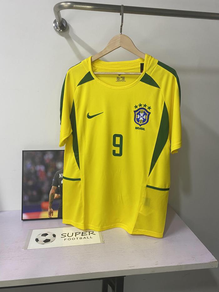 Brazil 2002 home shirt Ronaldo9 Ronaldinho