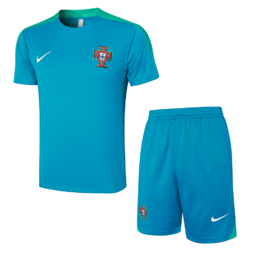 Portugal 2024 Short sleeve tracksuit light blue