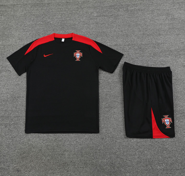 Portugal 2024 Short sleeve tracksuit black