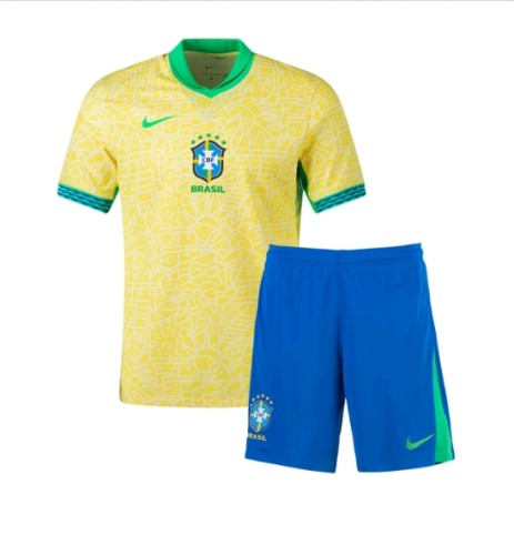 Brazil Nation team 2024 home full set kit (Adult and Kids) Neymar JR.