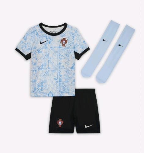 Portugal Nation team 2024 away full set kit (Adult and Kids) Ronaldo