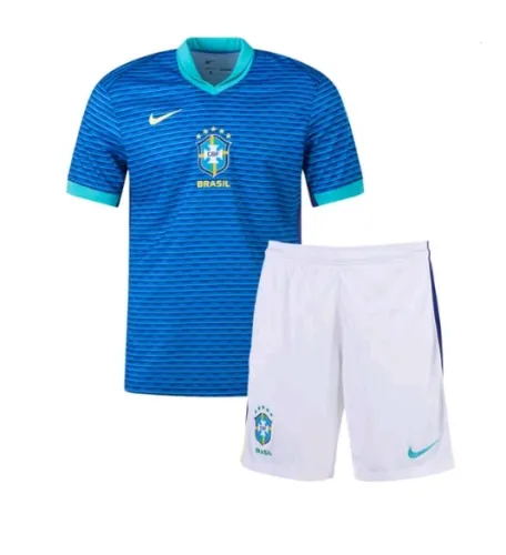 Brazil Nation team 2024 away full set kit (Adult and Kids) Neymar JR.