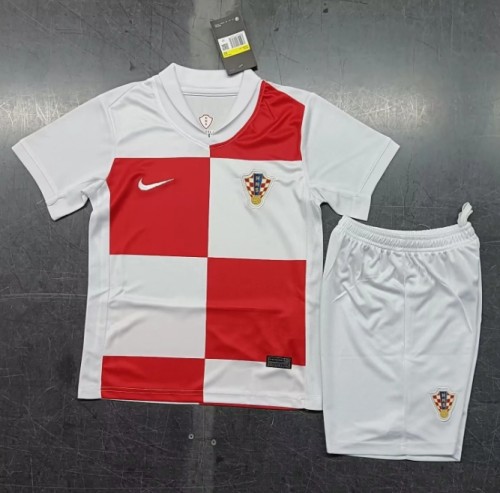 Croatia Nation team 2024 home full set kit (Adult and Kids)