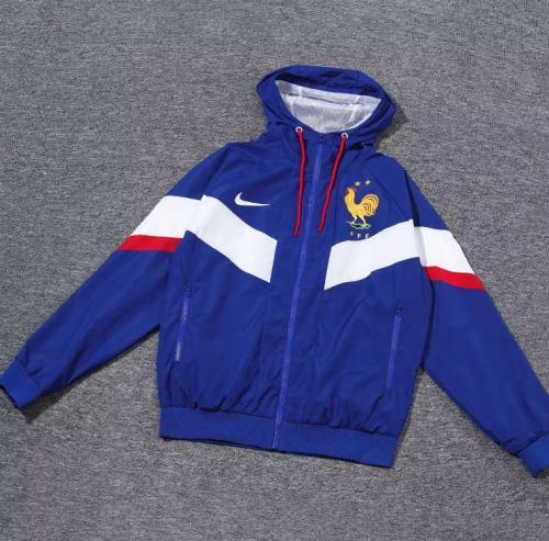 France 2024 windbreaker coat blue