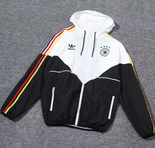 Germany 2024 windbreaker coat white and black