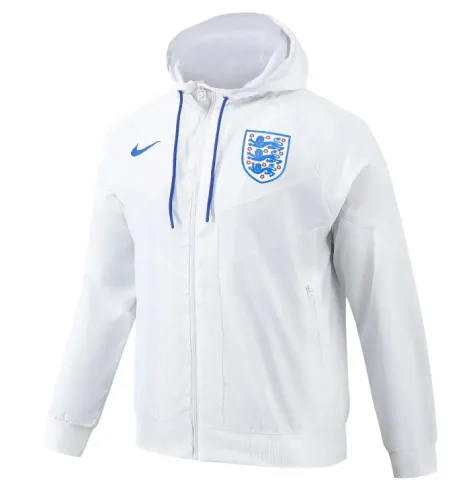 England 2024 windbreaker coat white