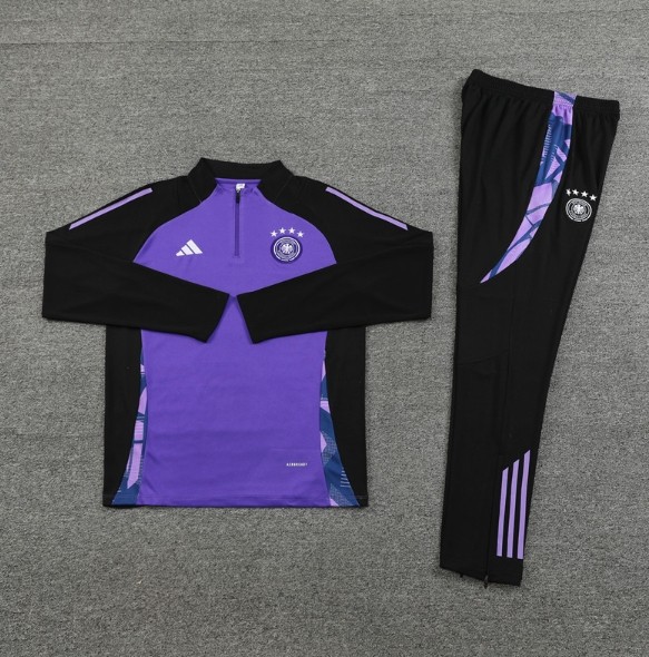 Germany 2024 1/4 zipper tracksuit tracksuit purple