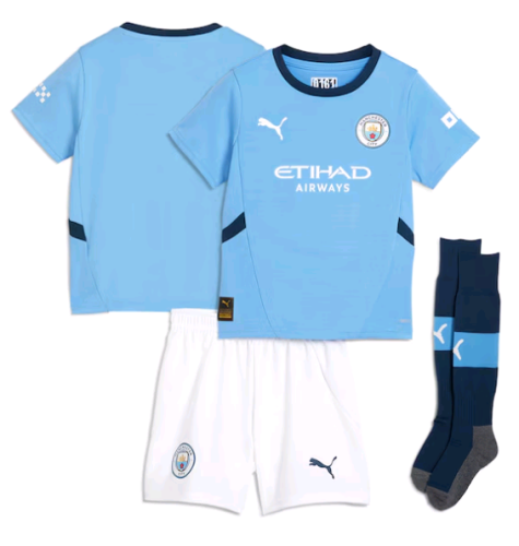 Manchester City 2024/2025 home full set kit (Adult and Kids)